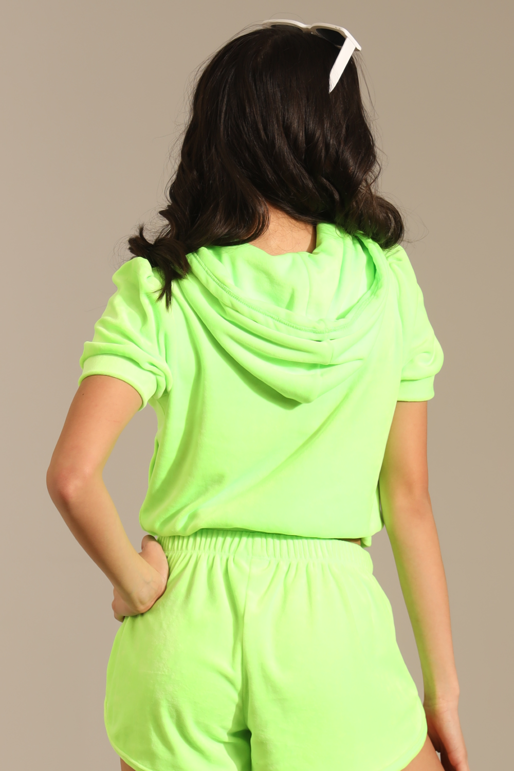 Luxe Short Sleeve Hoodie - Fiji - FINAL SALE